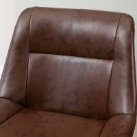 HOMCOM 2er-Set Barhocker Barhocker Barstühle, höhenverstellbar, inkl. Fußstütze, 46,5cm x 50cm x 108cm, Schwarz + Braun(m-11)