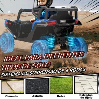 AIYAPLAY Carro Elétrico para Crianças 12V com 2 Motores Controlo Remoto 2,4G Velocidade até 7 km/h e USB 96x61x56 cm Azul(m-8)