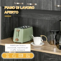 HOMCOM Credenza Cucina Alto con Cassetti e Armadietti, Mobile Dispensa Alto in Legno,101x39x180 cm, Nero | Aosom Italy(m-6)