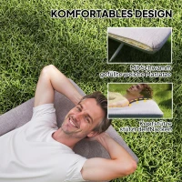 Outsunny Feldbett, Campingbett, klappbar, weich, bis 200 kg, rostfreies Metallgestell, 200x65x42cm, Grau(m-5)