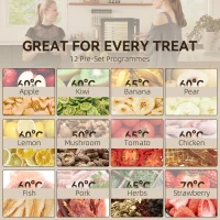 HOMCOM 12-Tray 40-70℃ Food Dehydrator - Black(m-8)