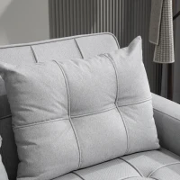 HOMCOM Two-Seater Pull-Out Sofa Bed - Light Grey(m-10)