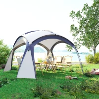 Outsunny Gazebo Party Tent, 3.5x3.5m-Cream/Blue(m-13)