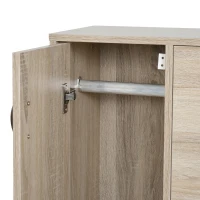 HOMCOM Sapateira com 3 Portas para até 12 Pares de Sapatos com Prateleira Ajustável em até 2 Níveis 79x26x120cm Madeira(m-8)