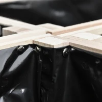 4-delig verhoogd bloemenbed van hout 4 combinatiemodi tuinbalkon 50 x 30 x 60 cm naturel(m-11)