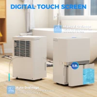 HOMCOM Luftentfeuchter 35 L/Tag für 40-90 m² Feuchtigkeitsanzeige 5,5 L Behälter Dauerentwässerung 24h-Timer(m-4)