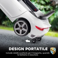 AIYAPLAY Macchina per Bambini 3-5 Anni con Licenza Ufficiale RUF GT, Telecomando, Cintura di Sicurezza e Musica, Bianco(m-6)