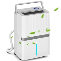 HOMCOM Luftentfeuchter 35 L/Tag für 40-90 m² Feuchtigkeitsanzeige 5,5 L Behälter Dauerentwässerung 24h-Timer(m-7)