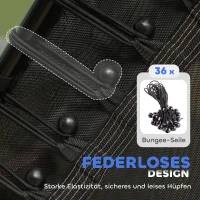 HOMCOM Trampolin für Kinder, Ø163,5 cm, mit Sicherheitsnetz, gepolstert, Stahl, belastbar bis 50 kg(m-5)