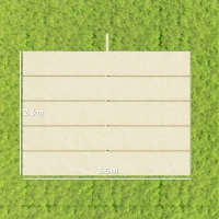 Outsunny Retractable Pergola Cover, 3.5 x 2.6 m Replacement Canopy Fabric for 4 x 3 m Frame, Roof Top Only, Cream White(m-3)