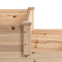 Outsunny 470L Raised Garden Bed, 3-Tier Planter Kit, Elevated Wooden Planters for Garden, Yard & Patio, 124 x 124 x 56 cm(m-9)