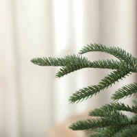 HOMCOM Albero di Natale Artificiale da 180 cm e Ignifugo con 1814 Rami Realistici, Base in Metallo Pieghevole(m-9)