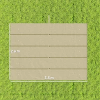 Outsunny Copertura per Gazebo Pergola 4x3 m in Poliestere Traspirante Beige con 10 Fori di Drenaggio(m-3)