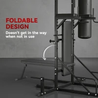 HOMCOM Statie si Multifunctional pentru Antrenament Bara Tractiuni Scaun Roman Sac de Box(m-6)