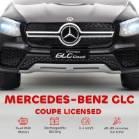 AIYAPLAY Mercedes-Benz GLC Licensed Kids Ride on Car with Remote Control, Soft Start, MP3, LED Headlights, Black(m-4)