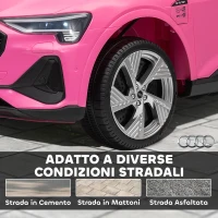 HOMCOM Macchina Elettrica per Bambini 12V con Telecomando, Velocità 3-8km/h, Luci e Musica, Età 3-5 Anni, Rosa(m-8)