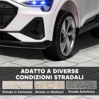 HOMCOM Macchina Elettrica per Bambini 12V con Telecomando, Velocità 3-8km/h, Luci e Musica, Età 3-5 Anni, Bianco(m-8)
