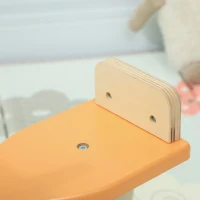 AIYAPLAY Caballo mecedor con forma de asno para niños con base ancha, en madera, 59x27x43 cm, Verde oscuro y naranja(m-5)