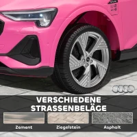 HOMCOM Elektrische kinderauto 12V Audi E-tron met afstandsbediening, veiligheidsgordel, voor 3-5 jaar(m-8)