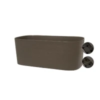 Jardiniere avec réserve d'eau - GARDEN ID Respect - Taupe 50 x 17 cm - 100% déchets ménagers - 100% recyclable - Surface structurée.(m-3)