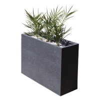 EDA Bac a fleurs Muret Loft GRAPHIT - 46 L - 78,5 x 29,5 x 60 cm - Gris anthracite