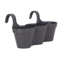 ARTEVASI Pot de fleurs pour balcon CAPRI Individ - Gris anthracite - 11L -  30,5 x 54 x H 28 cm(m-1)