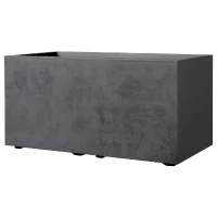 DEROMA Jardiniere Muret Millennium R - 78,5x39 x H39,1 cm - Anthracite - A réserve d'eau(m-1)