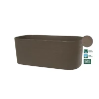 Jardiniere avec réserve d'eau - GARDEN ID Respect - Taupe 50 x 17 cm - 100% déchets ménagers - 100% recyclable - Surface structurée.(m-2)