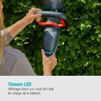 Taille-haies a batterie GARDENA - ComfortCut 60/18V - 18V - 60 cm (Livré avec batterie Li-ion 2,5Ah + chargeur)(m-5)