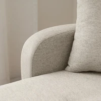 3-Seater L-shaped Corner Sofa with Reversible Chaise Lounge, Extra Cushion, Compact Couch for Apartment, 116L x 118W x 82H cm, Beige+Grey(m-6)