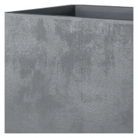 DEROMA Jardiniere Muret Millennium R - Ashgrey - 99 x h39 cm - A réserve d'eau - Roulettes(m-2)