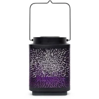 Lanterne solaire - GARDEN ID Attract - Mauve 11 x 11 h15 cm - 6 a 8h autonomie - Mobile - Bouton on/off.(m-2)