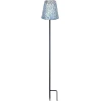 Lampe solaire - GARDEN ID Argent - Ø12 h70 cm - Autonomie 6-8h - Pied stabilisateur - Bouton on/off - Pile AAA.(m-1)