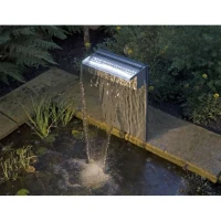 Lame d'eau inox Niagara 60 avec éclairage led pour bassin de jardin - UBBINK(m-2)
