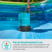 Pompe immergée pour collecteur d'eau de pluie Gardena 2000/2 18V P4A(m-5)