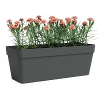 ARTEVASI Jardiniere - Plastique - Anthracite - Rectangulaire - L49,9 x P20 x H18,1cm(m-2)