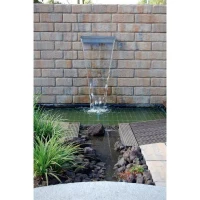 Lame d'eau inox Niagara 60 avec éclairage led pour bassin de jardin - UBBINK(m-1)