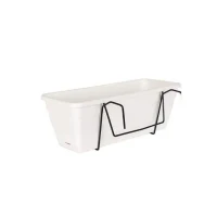 ARTEVASI Kit Jardiniere VENEZIA avec réserve d'eau - Blanc - 10L - 49 x 19,5 x 16,6 cm(m-2)