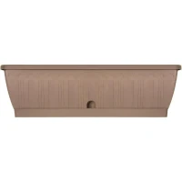 Jardiniere - GARDEN ID Terraflor - Taupe 60 cm - Solidité - Réserve d'eau - Recyclé & 100% recyclable - Volume pour plantes.(m-1)