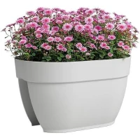 ARTEVASI Jardiniere balcon CAPRI CAMPANA - 40 ma - Blanc - 39 x 25,6 x 22,5 cm(m-2)
