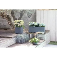 EDA Bac a fleurs carré GRAPHIT UP - 21 L - 29,5 x 29,5 x 29,5 cm - Gris anthracite(m-3)