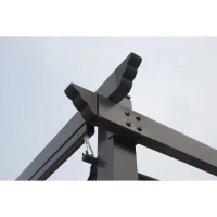 Pergola KIBA avec toit déroulant - Gris - 3 x 3 m(m-5)
