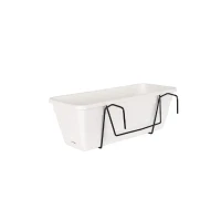ARTEVASI Kit Jardiniere VENEZIA avec réserve d'eau - Blanc - 10L - 49 x 19,5 x 16,6 cm(m-1)