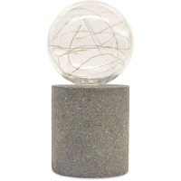 Lampe de table solaire - GARDEN ID Nordic Light - Ø10 h19 cm - Autonomie 6 a 8h - Bouton on/off - Pile AAA rechargeable(m-1)