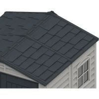 Abri de jardin - PVC - DURAMAX - 3,50 m² + Plancher - Gris clair / Anthracite - DUSTMATE66PR(m-4)