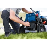 Bosch Professional 18V Tondeuse a gazon sans-fil GRA 18V2-46 (46 cm de coupe, bac ramassage 60 l, mulching) sans batterie(m-4)