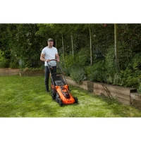 Tondeuse sans fil + 2 batterie 2Ah + chargeur - BLACK&DECKER - CLMA4820L2-QW - 36V - 48cm - Mulching, éjection latérale ou bac 50L(m-6)