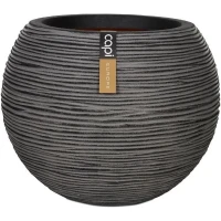 CAPI EUROPE Vase boule RIB NL - 40x32 cm - Anthracite(m-1)