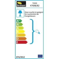 Applique extérieure avec détecteur TODD Acier - Brilliant - 1x60W - Ampoule incandescente non fournie (E27)(m-4)