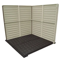 Abri de jardin - PVC - DURAMAX - 3,50 m² + Plancher - Gris clair / Anthracite - DUSTMATE66PR(m-5)